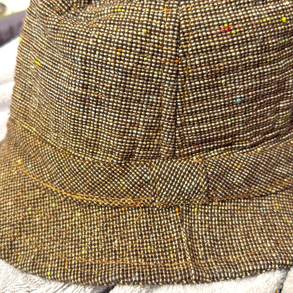 Vintage Donegal Tweed Wool Walking Hat Made in USA Size large